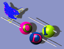 Rechenschieber mit Huhn